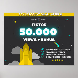Poster Tiktok 50K Vues + 10K Aimants | Acheter Tiktok Fol