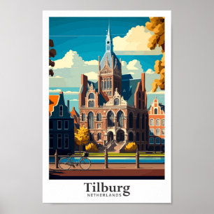 Poster Tilburg Pays-Bas Voyage Vintage Illustration