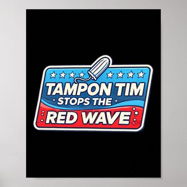 Poster Tim Walz, gouverneur de Tim, politique amusante (Devant)