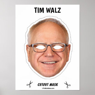 Poster Tim Walz Masque Halloween