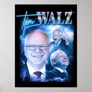 Poster Tim Walz Retro 90s