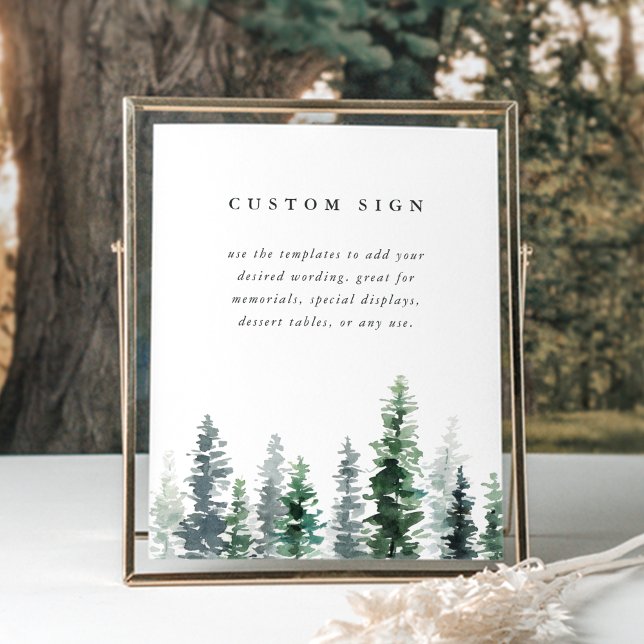 Poster Timber Grove Custom Wedding Sign Template (Créateur téléchargé)