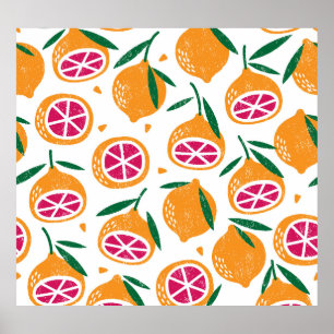 Poster Timbre de fruits Motif texturé sans joint