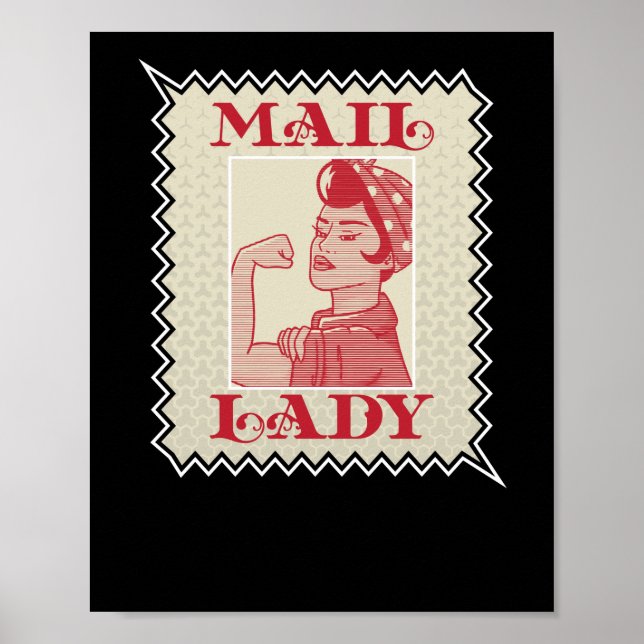 Poster Timbre de la femme du poste (Devant)