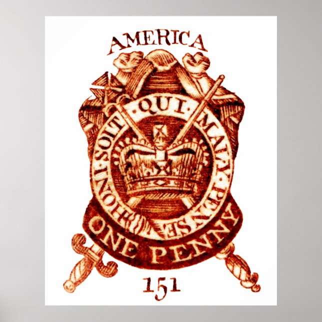 Poster Timbre fiscal américain 1765 (Devant)