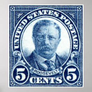 Poster Timbre Teddy Roosevelt 1922