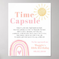 Time Capsule Pastel Rainbow Sun Girl 1er anniversa