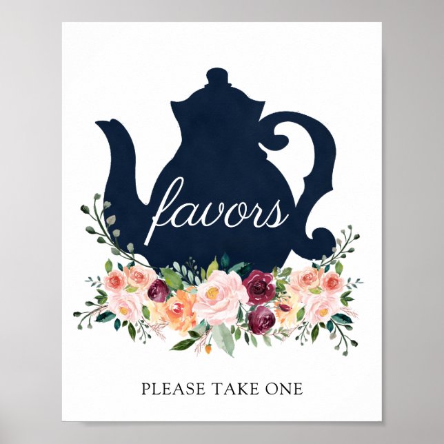 Poster Time for Tea Favors Sign (Devant)
