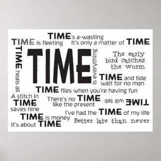 Poster - Time Proverbes