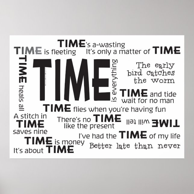Poster - Time Proverbes (Devant)