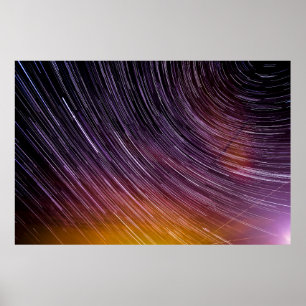 Poster Timelapse photo of starry sky