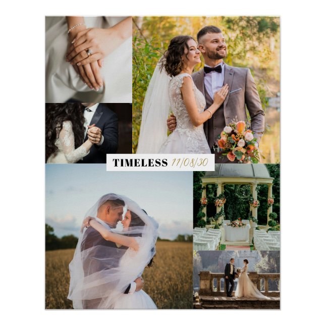 Poster Timeless Wedding Customizable Collage (Devant)