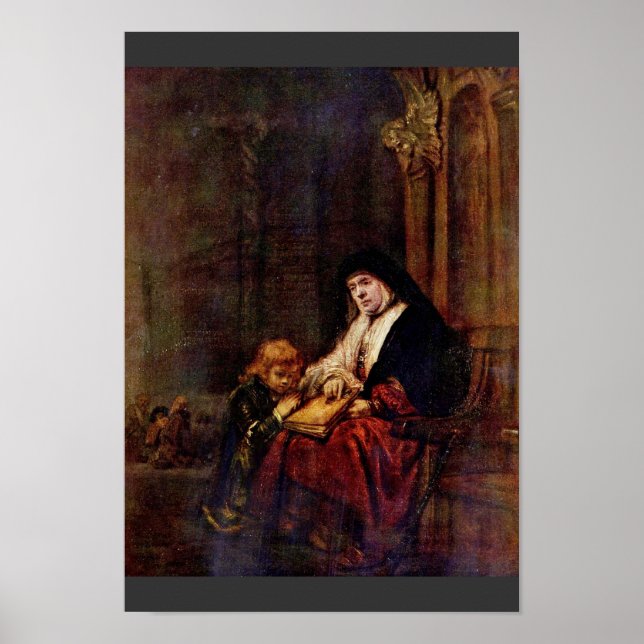 Poster Timothy Et Sa Grand-Mère Par Rembrandt Harmensz. (Devant)