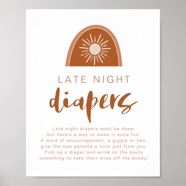 Poster TINLEY Terracotta Arc-en-ciel Diapositives de nuit (Devant)