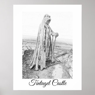 Poster Tintagel King Arthur Monument Cornwall