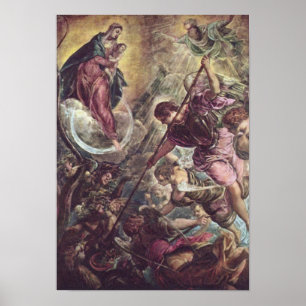Poster Tintoretto - Archange Michael combat Satan