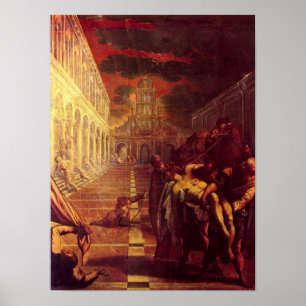 Poster Tintoretto - récupération du cadavre de St Mark
