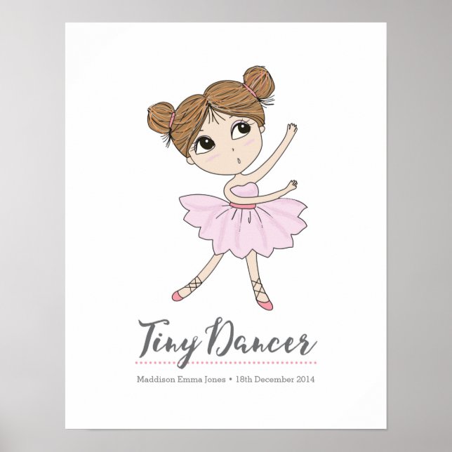 Poster Tiny Dancer ballerine imprimé personnalisé (Devant)