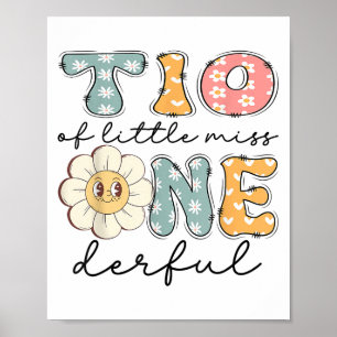 Poster Tio Of Little Miss Onederful 1st Birthday Girl Dai