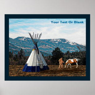 Poster Tipi - Camp d'hiver