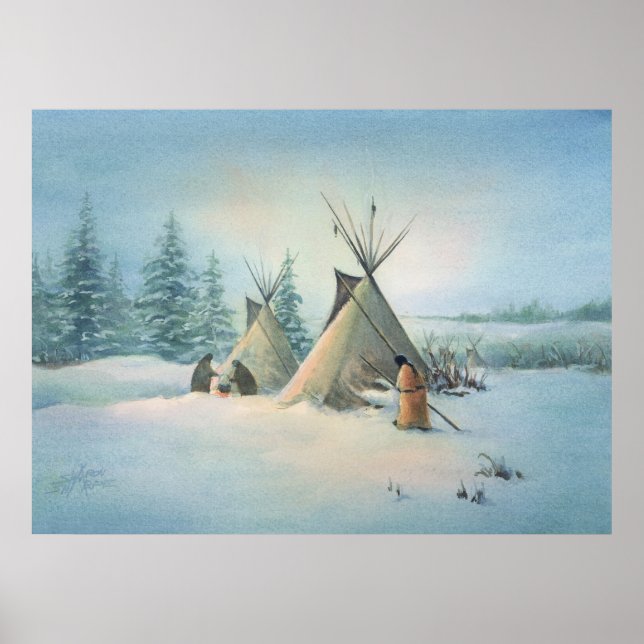Poster TIPI CAMP SQUAW par SHARON SHARPE (Devant)