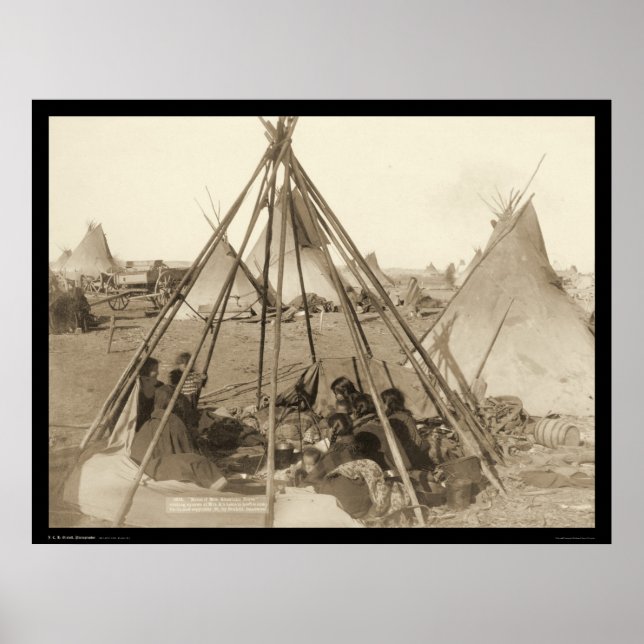 Poster Tipi de Mme American Horse SD 1891 (Devant)