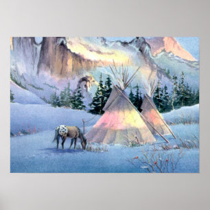 Poster TIPI WINTER APPALOOSA par SHARON SHARPE
