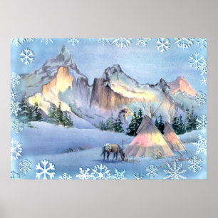 Poster TIPI WINTER APPALOOSA par SHARON SHARPE