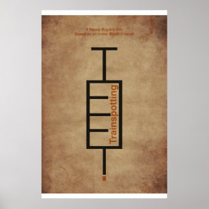 Poster Tipográfico película "Trainspotting".