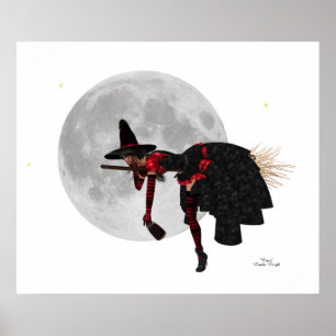 Poster Tipsy Sorcière sur l'affiche de chambre volante