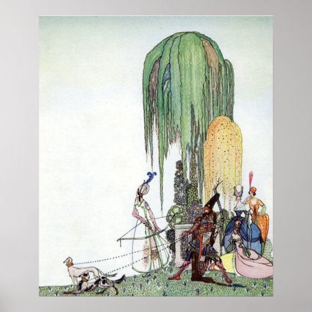 Poster Tir à l'arc de la tsarine par Kay Nielsen (Devant)