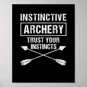 Poster Tir à l'arc instinctif pour les archers de chasse 