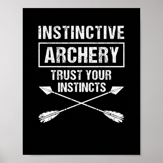 Poster Tir à l'arc instinctif pour les archers de chasse  (Devant)