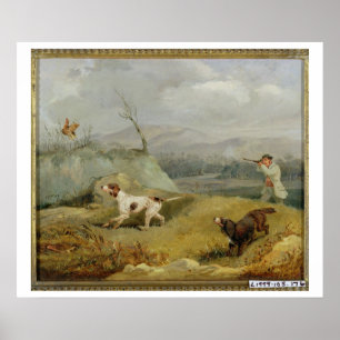 Poster Tir de grouse (huile sur la toile)