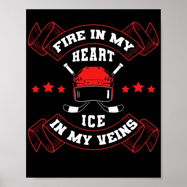 Poster Tir De Hockey Sur Glace Dans Mon Équipe De Joueur  (Devant)