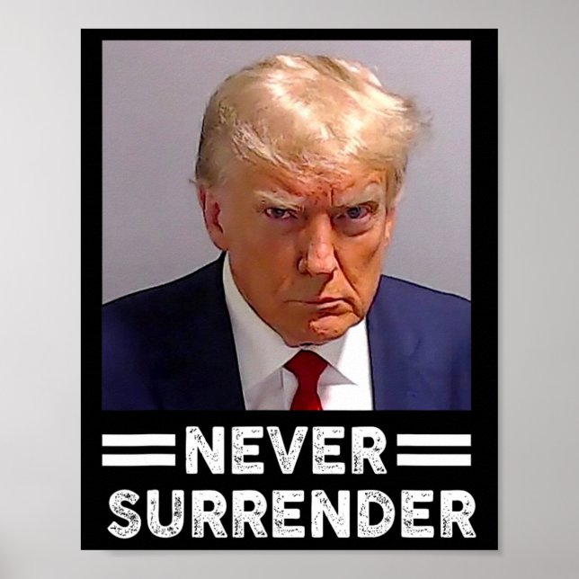 Poster Tir de Mug ne jamais abandonner Trump vote 2024 (Devant)