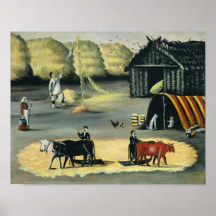 Poster Tir le sol dans un pays géorgien