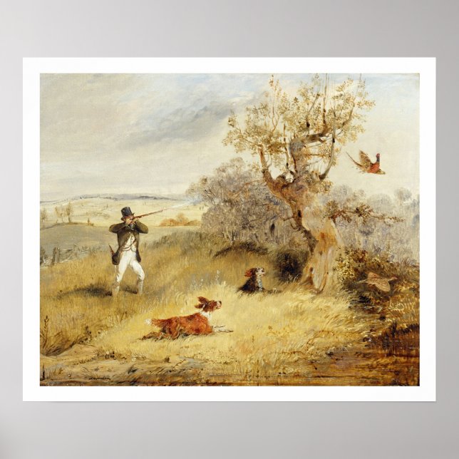 Poster Tir sur les faisans (huile sur toile) 3 (Devant)