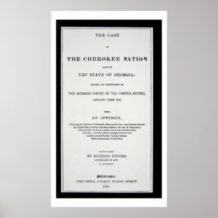 Poster Tirage anti-enlèvement, par Nation Cherokee, en ré