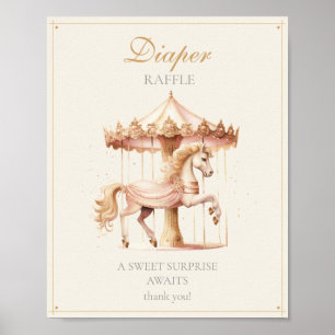 Poster Tirage au sort de couche pour cheval de carrousel