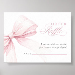 Poster Tirage au sort de couche rose girly - Carte de tél
