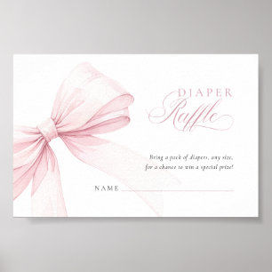 Poster Tirage au sort de couche rose girly - Carte de tél