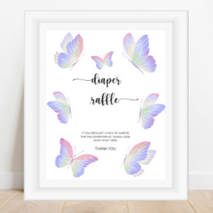Poster Tirage au sort de couches papillon