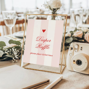 Poster Tirage au sort Saint-Valentin Cœur Moderne à Rayur