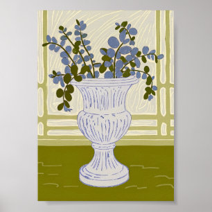 Poster Tirage Classique avec Branches d'Eucalyptus Impres