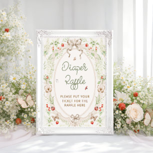 Poster Tirage de couche pour bébé rustique vintage