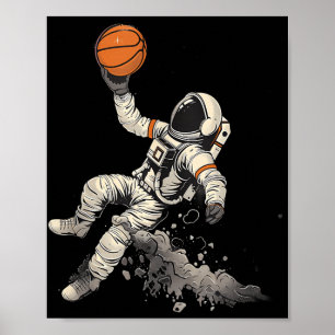 Poster Tirage de l'astronaute de basket-ball de basket-ba