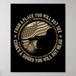 Poster Tireur d'élite militaire Usa Vous ne serez pas 