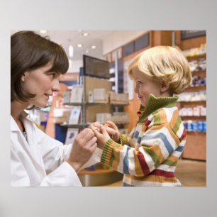 Poster tirs intérieurs d'une pharmacie