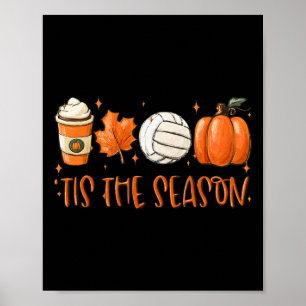 Poster Tis Season Latte Citrouille Fall Thanksgiving Vol